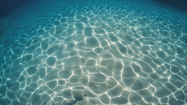 underwater seabed background in the blue ocean