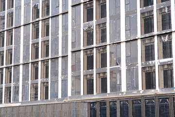 Fototapeta premium City condominium building window new condo building