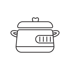 Pot line art farming icon design template vector illustration