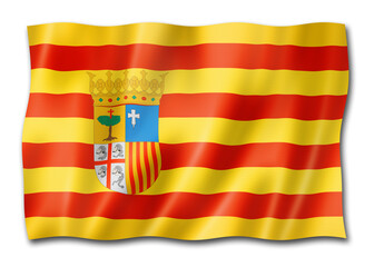 Aragon province flag, Spain