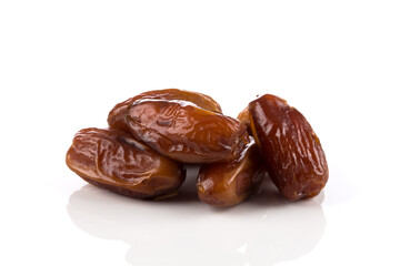 Date fruit close up isolated on white background