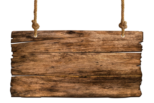 Brown wooden sign for directions, shop sign. Signpost and billboards concept