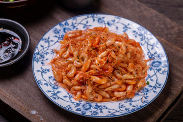 Chinese food, delicious fried shrimp