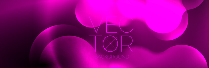 Magic neon glowing lights abstract background wallpaper design, vector illustration