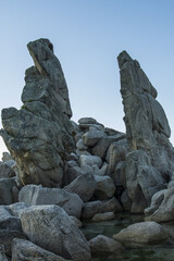rocks and rocks on the sea