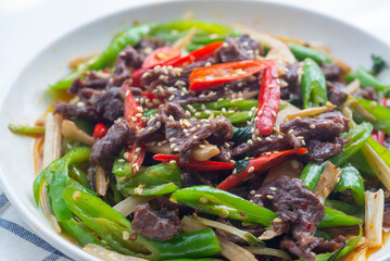 Chinese food, delicious Pepper Fried Beef
