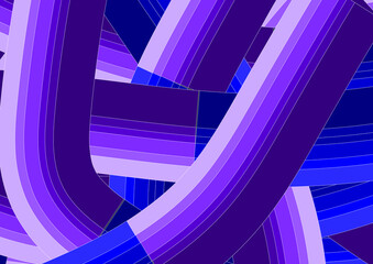 The illustrations and clipart. Vector image. Abstract image. Blue and purple pipe in dark space.