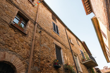 Beautiful view of Tuscany landscape and landmarks. Summer in Italy