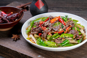 Chinese food, delicious Pepper Fried Beef