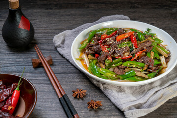 Chinese food, delicious Pepper Fried Beef