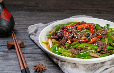 Chinese food, delicious Pepper Fried Beef
