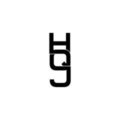 hqj letter original monogram logo design