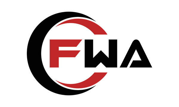 FWA three letter swoosh logo design vector template | monogram logo | abstract logo | wordmark logo | letter mark logo | business logo | brand logo | flat logo | minimalist logo | text | word | symbol