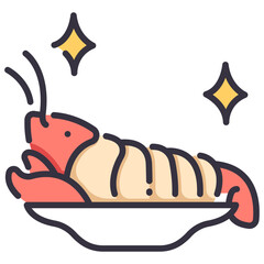 lobster on dish icon