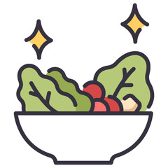salad in bowl icon
