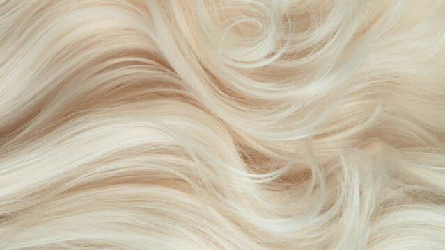 Super Slow Motion Shot of Waving Light Blonde Hair at 1000 fps.