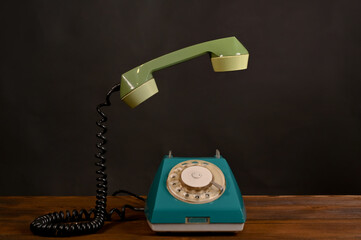 old phone with the receiver up