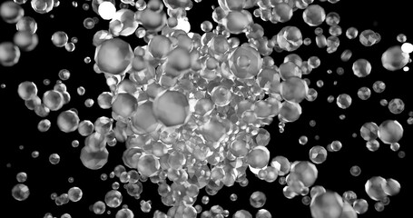 crystal balls amalgamation with gravity