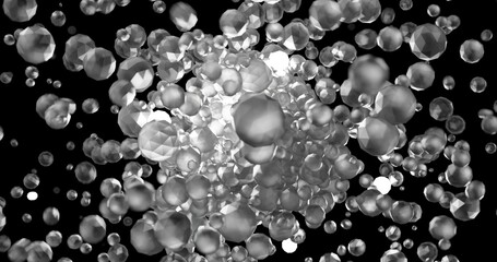 crystal balls amalgamation with gravity