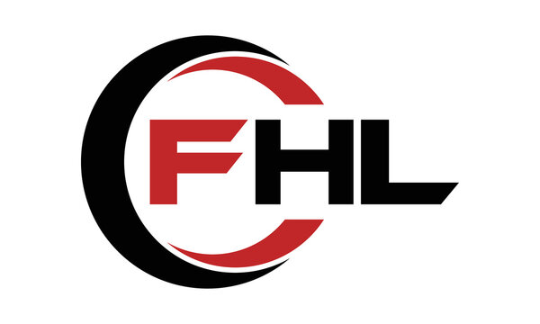 FHL three letter swoosh logo design vector template | monogram logo | abstract logo | wordmark logo | letter mark logo | business logo | brand logo | flat logo | minimalist logo | text | word | symbol