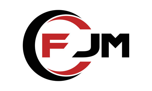 FJM three letter swoosh logo design vector template | monogram logo | abstract logo | wordmark logo | letter mark logo | business logo | brand logo | flat logo | minimalist logo | text | word | symbol