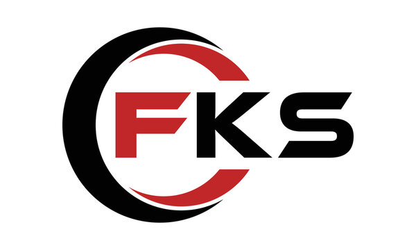 FKS three letter swoosh logo design vector template | monogram logo | abstract logo | wordmark logo | letter mark logo | business logo | brand logo | flat logo | minimalist logo | text | word | symbol