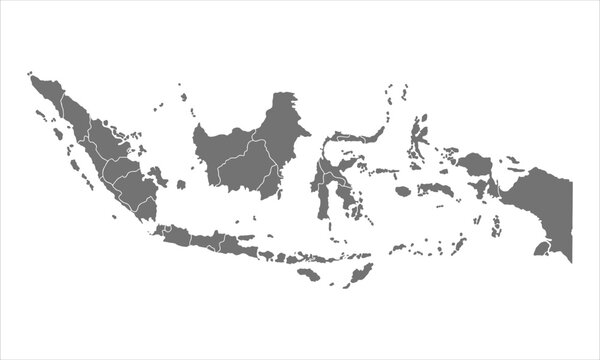 Grey Indonesia map