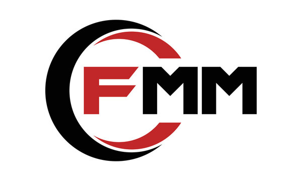 FMM three letter swoosh logo design vector template | monogram logo | abstract logo | wordmark logo | letter mark logo | business logo | brand logo | flat logo | minimalist logo | text | word | symbol
