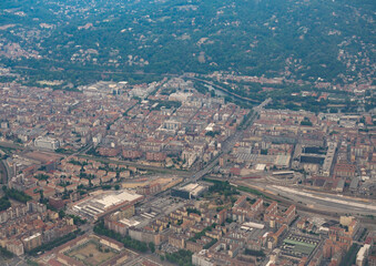 Naklejka premium Aerial view of Turin