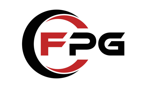 FPG three letter swoosh logo design vector template | monogram logo | abstract logo | wordmark logo | letter mark logo | business logo | brand logo | flat logo | minimalist logo | text | word | symbol