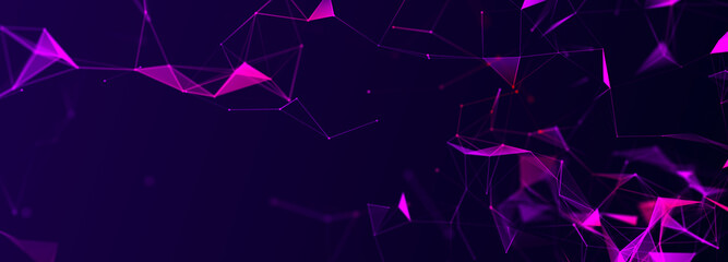 Technology background. Abstract digital combination dots. Network connection structure. 3d Widescreen