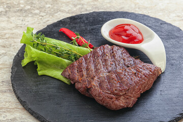 Grilled machete skirt beef steak
