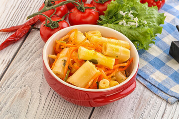 Korean food - pickled bamboo stalks