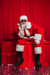 Santa Claus portrait, Christmas and new year's eve festive days concepts - December festive...