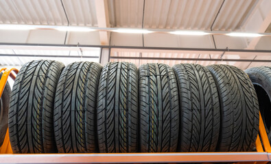 car tires in the store