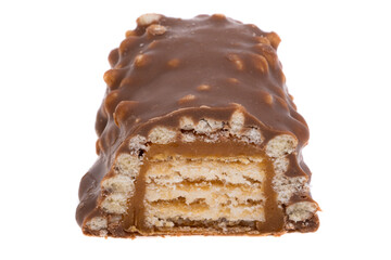 bar with puffed rice isolated