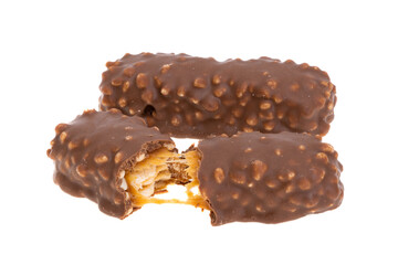 bar with puffed rice isolated