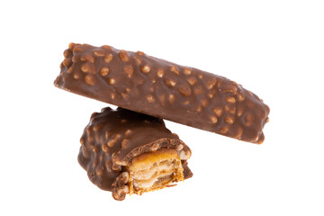 bar with puffed rice isolated