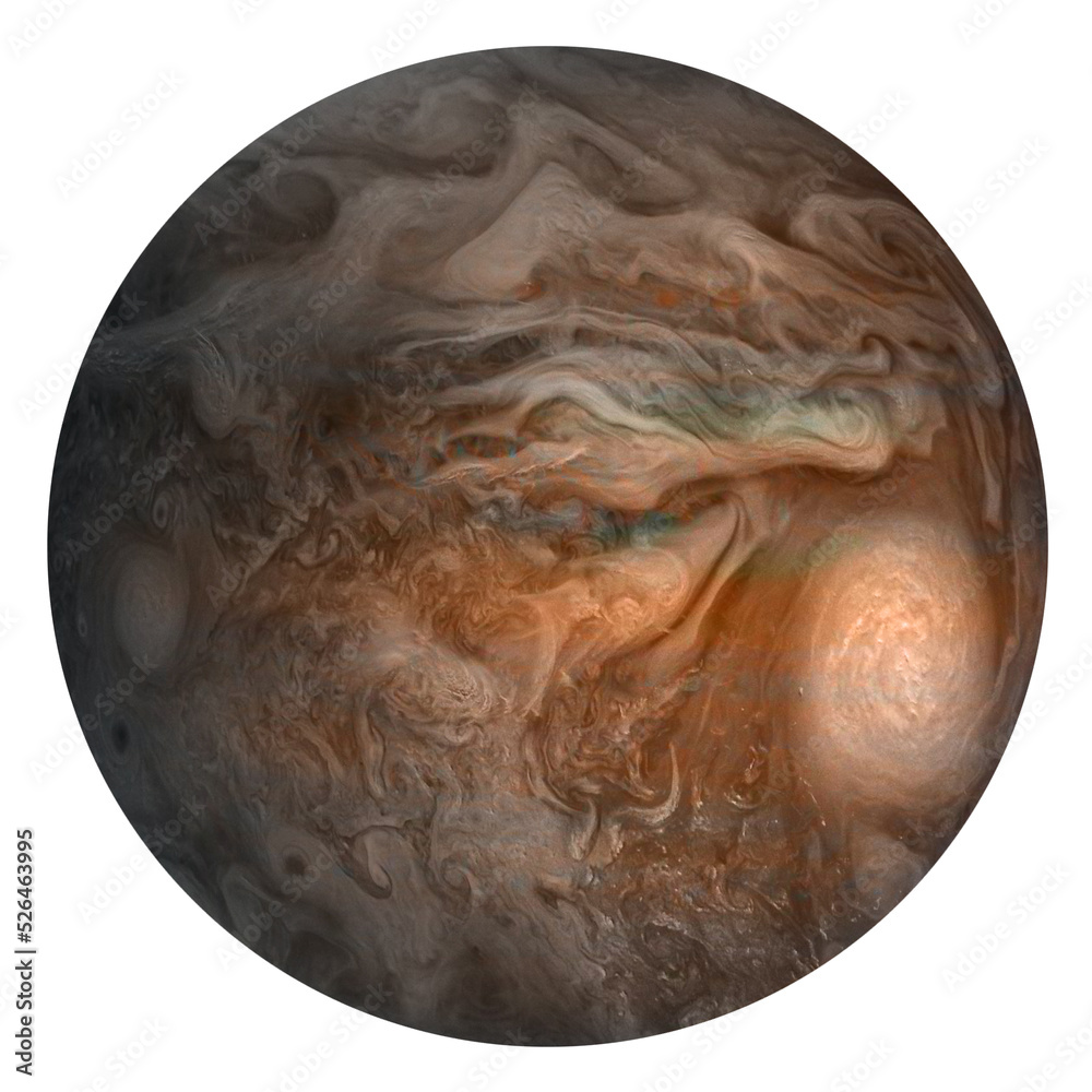 Canvas Prints jupiter planet isolated on white background, collage. elements of this image furnished by nasa.