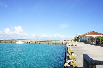 Taketomi Port Ferry Terminal in Taketomi-jima, Okinawa, Japan - 日本 沖縄 竹富島 石垣港...