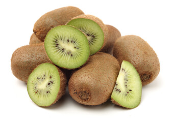 fresh long kiwi isolated on white background