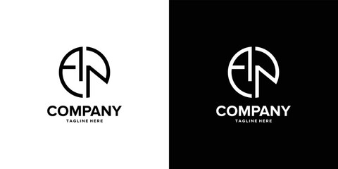 Modern and professional  letter AN initials logo design