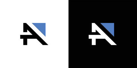 Unique and modern AN logo design.