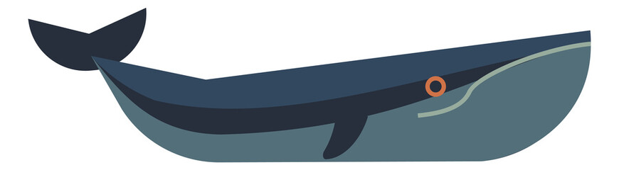 Whale icon. Big marine animal. Sea life symbol