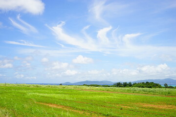 Fototapeta na wymiar Rural View of Kohama-jima Island in Okinawa, Japan - 日本 沖縄 小浜島 街並み