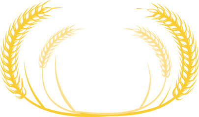 Wheat, barley with transparent background