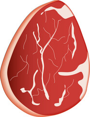 Beef steak with transparent background