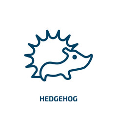 hedgehog icon from animals collection. Thin linear hedgehog, animal, rabbit outline icon isolated on white background. Line vector hedgehog sign, symbol for web and mobile
