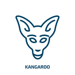 kangaroo icon from animals collection. Thin linear kangaroo, wildlife, nature outline icon isolated on white background. Line vector kangaroo sign, symbol for web and mobile