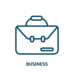 business icon from artificial intellegence and future technology collection. Thin linear business, office, finance outline icon isolated on white background. Line vector business sign, symbol for web